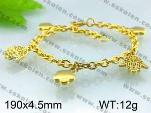 Stainless Steel Gold-plating Bracelet  - KB50551-Z