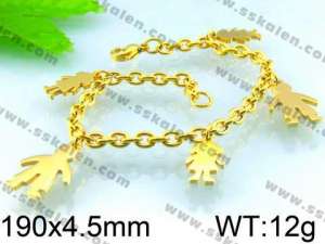 Stainless Steel Gold-plating Bracelet  - KB50557-Z