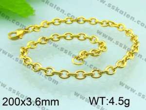 Stainless Steel Gold-plating Bracelet  - KB50595-Z