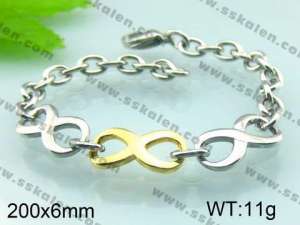 Stainless Steel Gold-plating Bracelet  - KB50622-Z