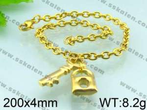 Stainless Steel Gold-plating Bracelet  - KB51129-Z