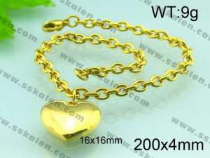Stainless Steel Gold-plating Bracelet  - KB51131-Z