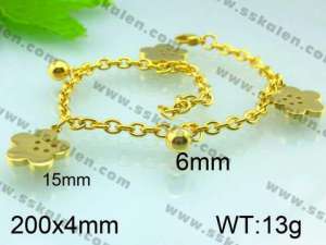Stainless Steel Gold-plating Bracelet  - KB51230-Z
