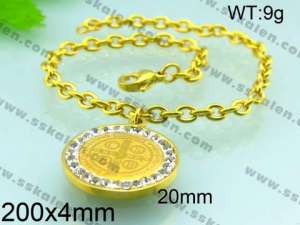 Stainless Steel Gold-plating Bracelet  - KB51236-Z