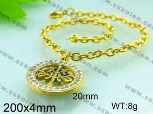 Stainless Steel Gold-plating Bracelet  - KB51237-Z