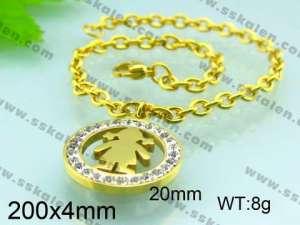  Stainless Steel Gold-plating Bracelet  - KB51243-Z