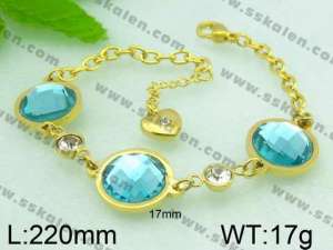 Stainless Steel Gold-plating Bracelet  - KB52709-H