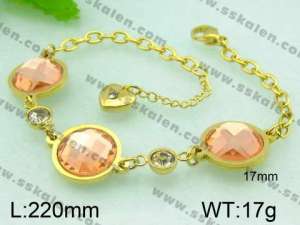 Stainless Steel Gold-plating Bracelet  - KB52710-H