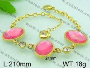 Stainless Steel Gold-plating Bracelet  - KB52712-H