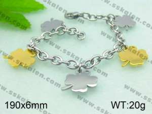 Stainless Steel Gold-plating Bracelet  - KB52771-Z