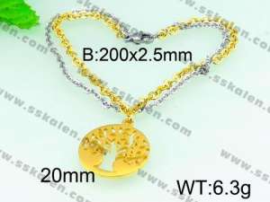  Stainless Steel Gold-plating Bracelet  - KB54763-Z