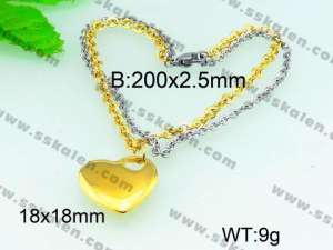 Stainless Steel Gold-plating Bracelet  - KB54766-Z
