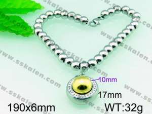 Stainless Steel Stone Bracelet  - KB54911-Z