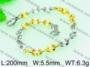 Stainless Steel Gold-plating Bracelet  - KB54982-Z
