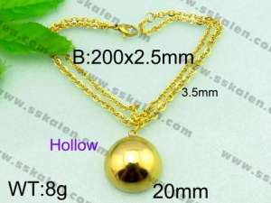 Stainless Steel Gold-plating Bracelet  - KB55690-Z