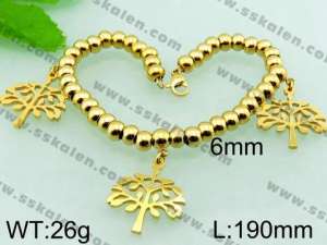 Stainless Steel Gold-plating Bracelet  - KB55976-Z