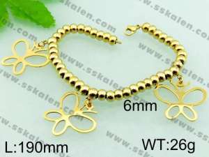  Stainless Steel Gold-plating Bracelet  - KB55999-Z