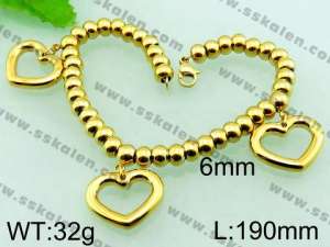  Stainless Steel Gold-plating Bracelet  - KB56001-Z