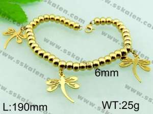 Stainless Steel Gold-plating Bracelet  - KB56007-Z