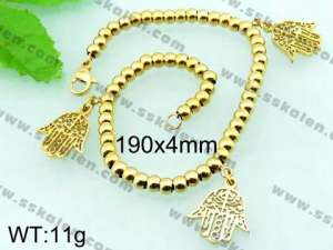 Stainless Steel Gold-plating Bracelet  - KB56618-Z