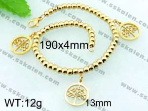 Stainless Steel Gold-plating Bracelet  - KB56626-Z