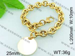  Stainless Steel Gold-plating Bracelet  - KB56742-Z