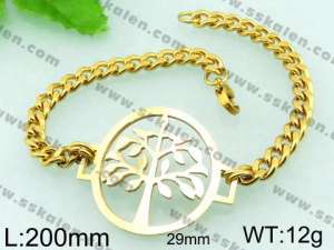 Stainless Steel Gold-plating Bracelet  - KB56839-Z