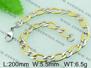 Stainless Steel Gold-plating Bracelet  - KB57197-Z