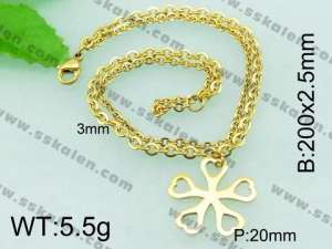 Stainless Steel Gold-plating Bracelet  - KB57202-Z