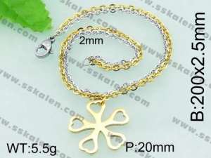 Stainless Steel Gold-plating Bracelet  - KB57205-Z