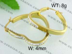 SS Gold-Plating Earring - KE40240-YX