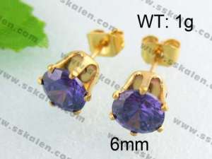 SS Gold-Plating Earring - KE40264-YX