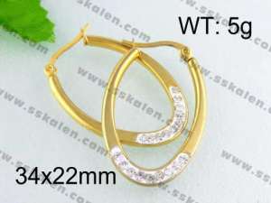 SS Gold-Plating Earring - KE40737-YX