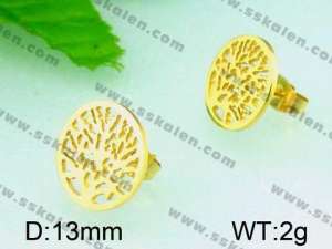 SS Gold-Plating Earring   - KE47055-D