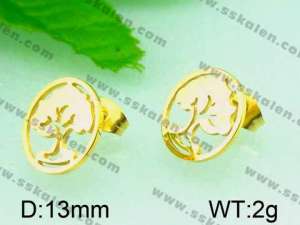 SS Gold-Plating Earring   - KE47056-D