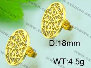 SS Gold-Plating Earring  - KE47080-K