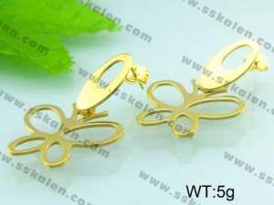 SS Gold-Plating Earring  - KE49046-Z