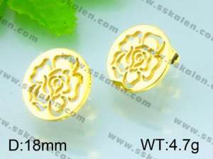 SS Gold-Plating Earring - KE49073-K