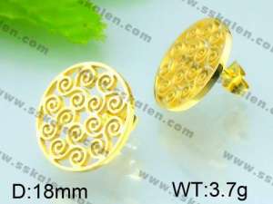 SS Gold-Plating Earring  - KE49116-K
