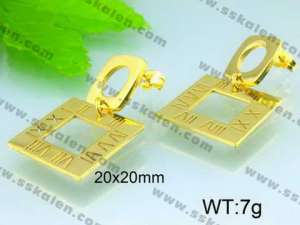  SS Gold-Plating Earring  - KE49677-Z