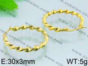 SS Gold-Plating Earring  - KE50513-YX