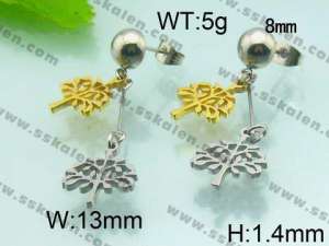 SS Gold-Plating Earring  - KE50782-Z