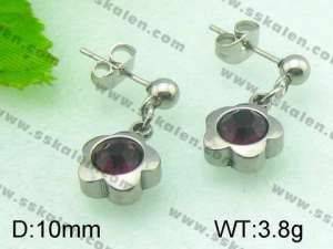 Stainless Steel Stone&Crystal Earring - KE51101-Z