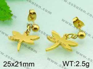 SS Gold-Plating Earring  - KE52489-Z