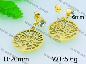 SS Gold-Plating Earring  - KE52623-Z