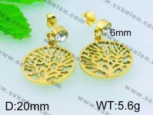 SS Gold-Plating Earring  - KE52625-Z