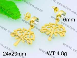 SS Gold-Plating Earring  - KE52630-Z