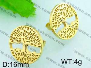  SS Gold-Plating Earring  - KE55598-K