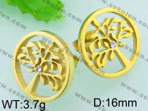 SS Gold-Plating Earring  - KE56400-K