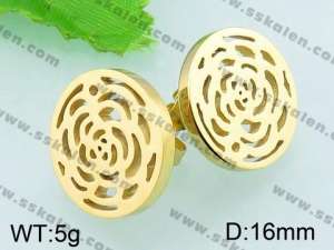 SS Gold-Plating Earring  - KE56402-K